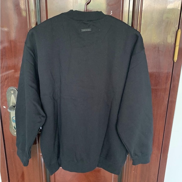 Fear of God Black 'Eternal' Embossed Crewneck Sweatshirt - Picture 2 of 7